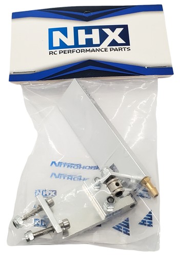 NHX RC Aluminum 75mm Rudder with Water Pickup Silver - Picture 4 of 4