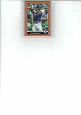 2020 Big League Baseball Texas Rangers Team Set (7) Base Cards Orange