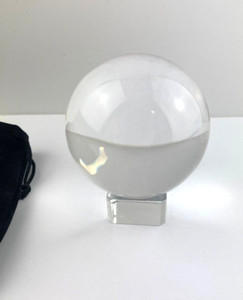 Merry Nine Photo Crystal Ball 3.15" 80mm w/ stand