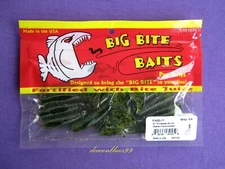 Lot of 2 Packs - Big Bite Baits 5" Finesse Grubs Pro Series - Watermelon Seed