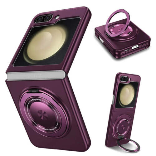 For Z Flip5 Phone Case Magnetic Wireless Charging Flip6 Flip 4 3 Phone Cover wit - Picture 29 of 36