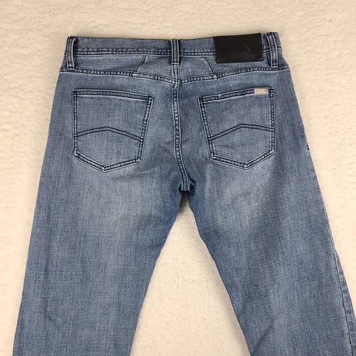 AX Armani Exchange Jeans Mens 32S 32 Short Blue Straight Medium Wash Denim - Picture 10 of 13