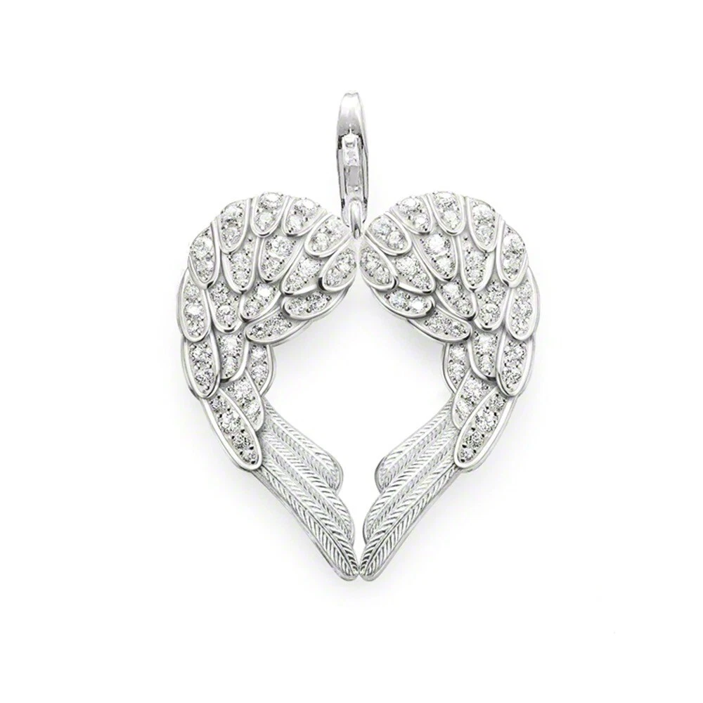 Genuine THOMAS SABO Sterling Silver Winged Heart Medium Pendant