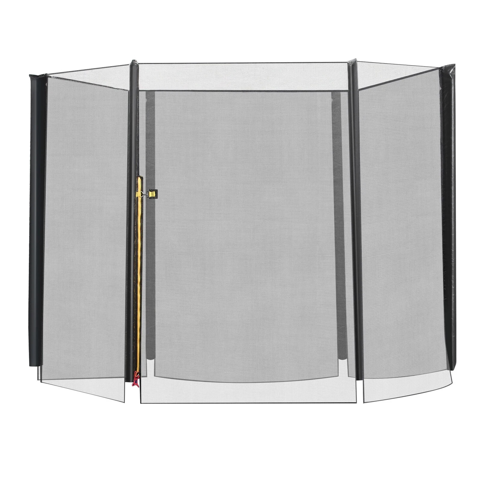8' Trampoline Bounce Safety Fence Round Trampoline Enclosure Net 6 Poles