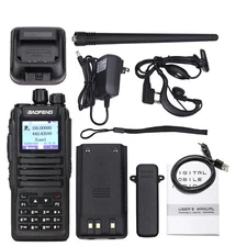 ✅ Baofeng DM-1701 Dual Band DMR/Analog 2 Way Radio w/ Earpiece Programming Cable