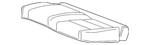 Cubierta del cojín del asiento trasero izquierdo para Chevrolet GMC 2016-2019 (P/N 84550033)