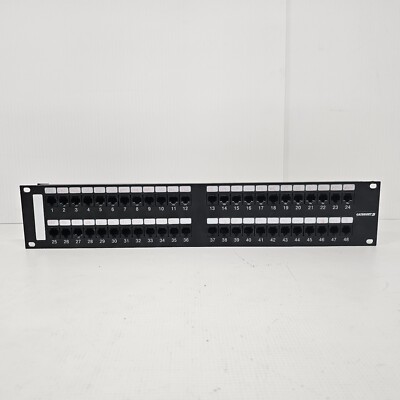 UL Listed Comm. Circut Accessory Cat5 Jack Panel 48 Port 19'' Rack Mountable