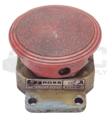 ROSS W1221A20O3 RED PALM PUSH BUTTON VALVE, 0.3-10 BAR W1221A2003