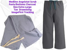 NEW Medline Charcoal Unisex Angelstat Scrubs Scrub Pants ImageFirst COG XL