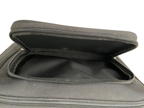 Denco Luggage Rolling Wheeled Black Nylon Overnight Bag Suitcase Atlanta Braves - Picture 12 of 23