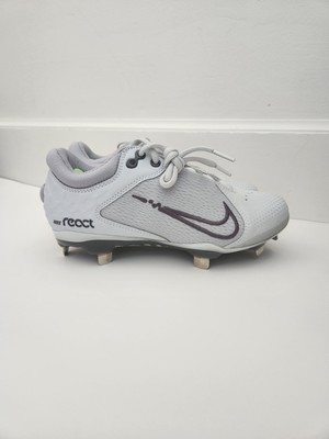 Nike React Gray Hyperdiamond 4 Softball Cleats CZ5917-004 Women New