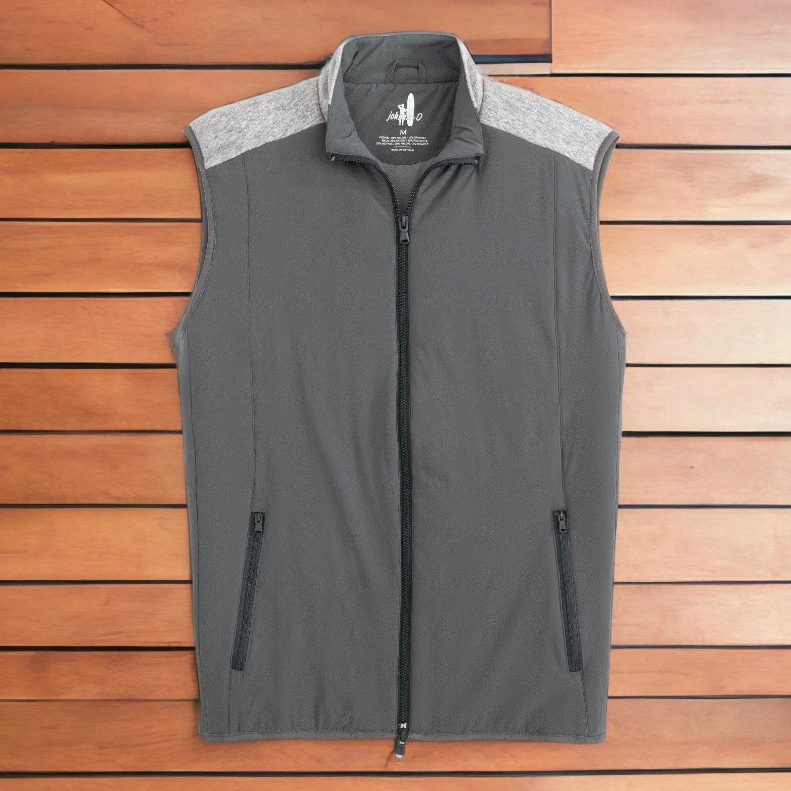 johnnie O Mens Swayne Prep-Formance Outdoor Mixed Mixed Golf Vest Size M Gray
