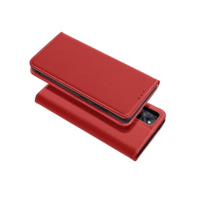 FÜR XIAOMI REDMI 10C - Forcell ECHT LEDER Tasche Buch Form Case Hülle ROT
