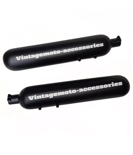 Fit for Royal Enfield Shotgun 650cc Stainless Steel Tornado Silencer Black - Picture 3 of 8
