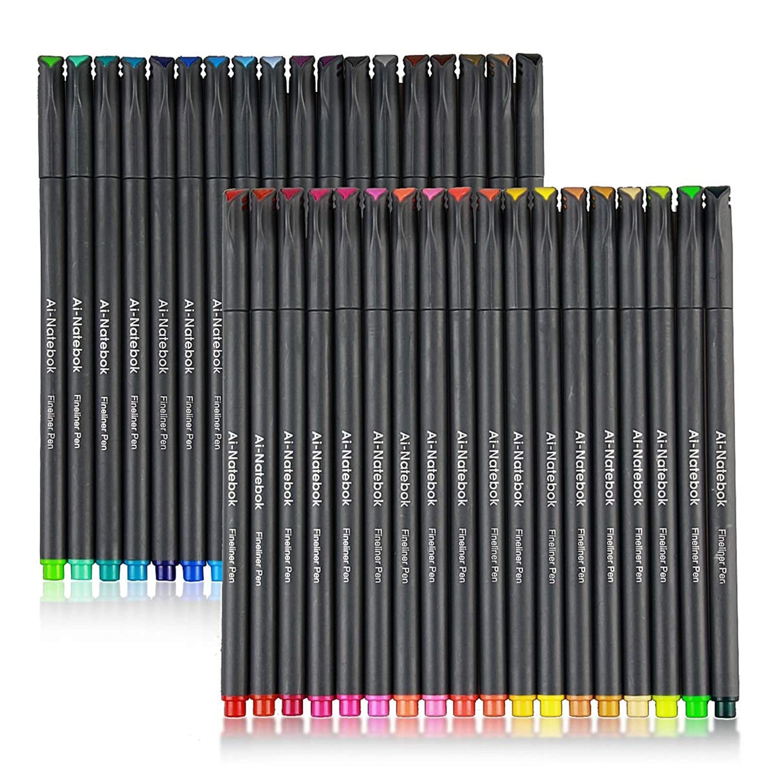 ai-natebok 36 Colored Fineliner Pens Fine Tip Pens Porous Fineliner Color Pen...