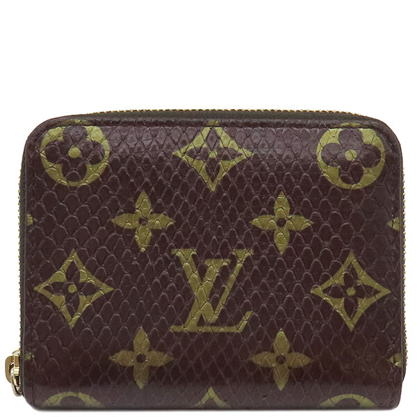 ルイヴィトン コインケース N80149 Louis Vuitton Coin Case Zippy Purse Python N80149 Brown Card