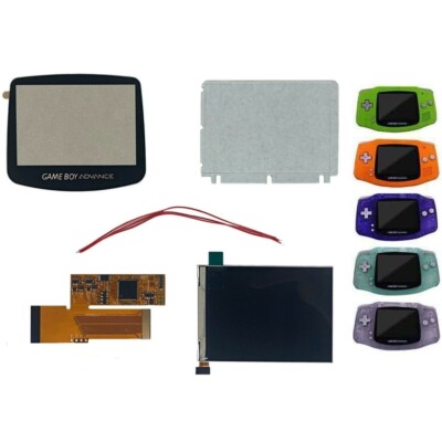 Gameboy Advance IPS V2 Backlight Kit + Trimmed Shell Game Boy GBA Backlit LCD