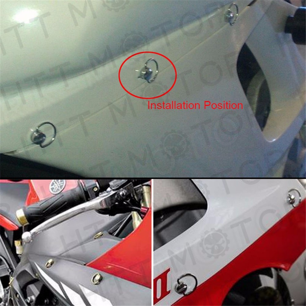 DZUS Quarter Turn Quick Release Fairing Fasteners 15mm D Ring Bolts