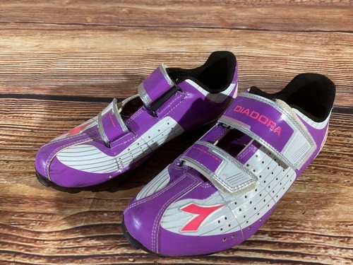 DIADORA X-Phantom Cycling Shoes MTB Mountain Bike Ladies Size EU39 US8 Mondo 238 - Picture 2 of 7