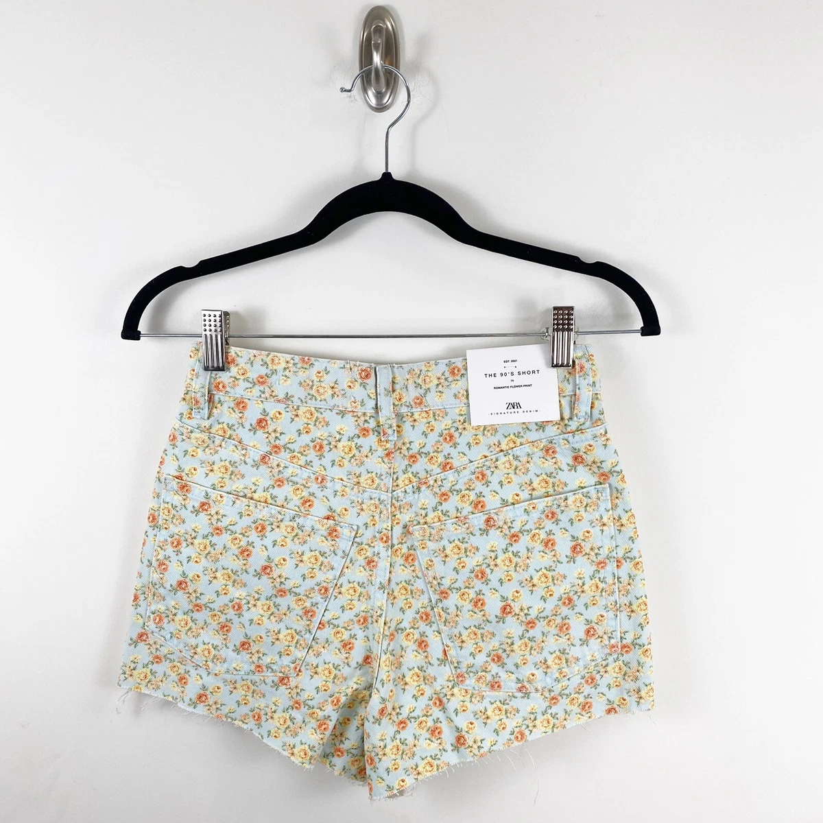 Zara yellow best sale shorts