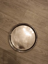 Versilberter Platzteller ,Deko Teller 21 cm  , 250g, Silberteller, Silbertablett