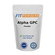 FitPowders Alpha-GPC Powder 3rd Party Tested Non-GMO with Scoop (Variations)