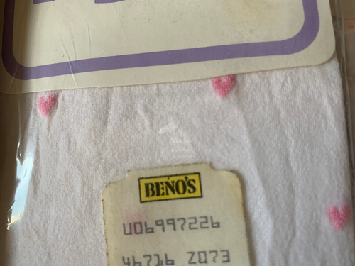 Vintage Girls Nylon Tights Lot Of 5 Size Large Fits 12-14 USA Hearts Polka Dots - Picture 4 of 7