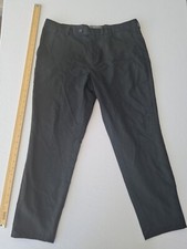 Mens Slim Fit Trousers Primark Size 36W Black Zip Fly 28264