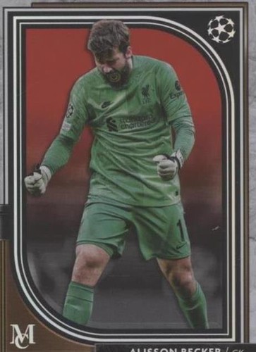 ALISSON BECKER 2021-22 TOPPS UEFA CHAMPIONS LEAGUE YELLOW PARALLEL