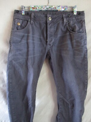G-Star Raw 5620 3D Zip Knee authentic black stretch denim tapered jeans 34 32