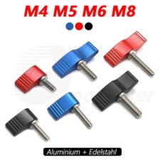 Flügelschraube M4 M5 M6 M8 Stellschraube Griffschraube Spannhebel Edelstahl + Al