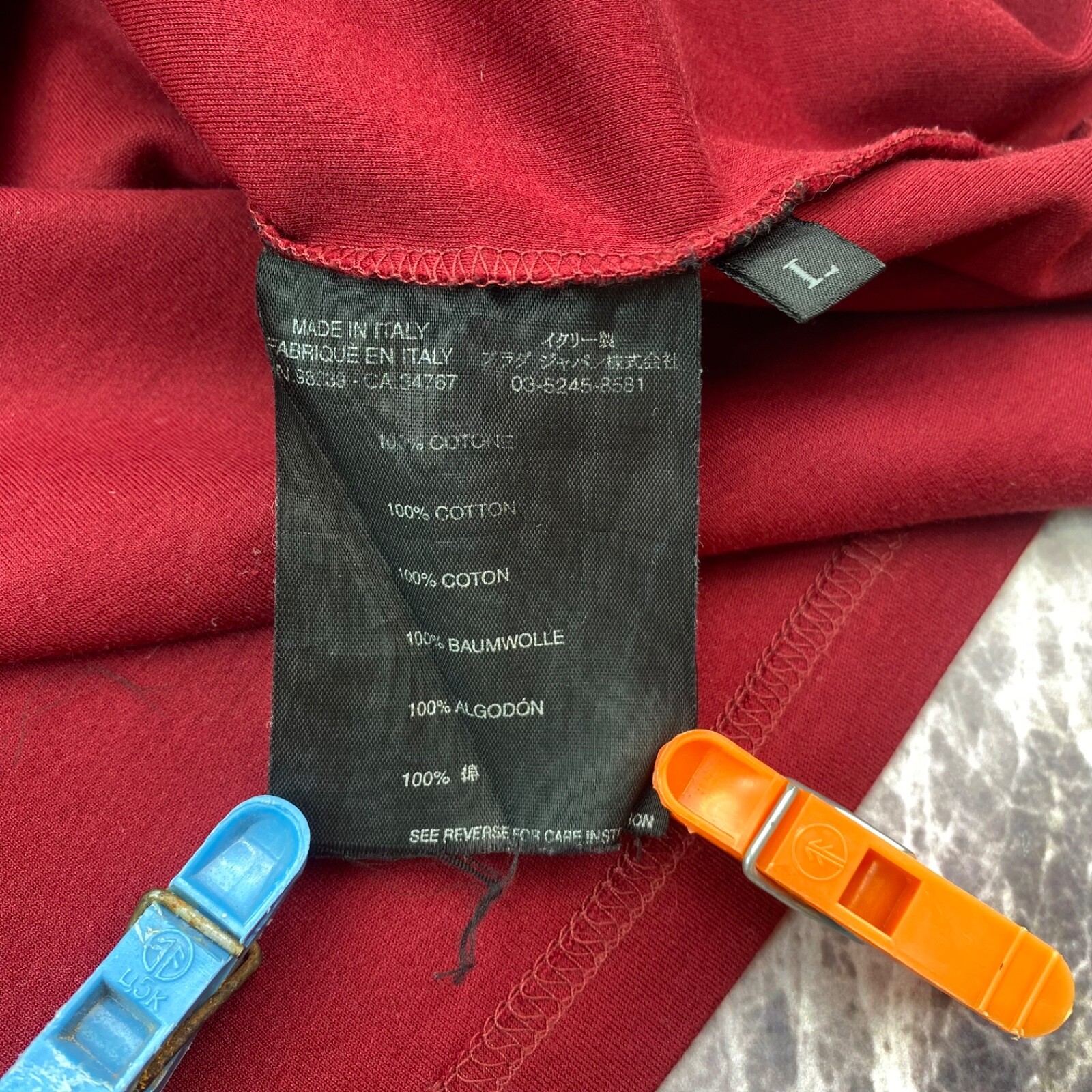 Prada Polo Red Label T shirt Red Tab Logo Mens L Luxury Old money thumbnail 21