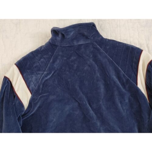 Felpa vintage anni 80 velluto 1/4 zip Sears abbigliamento sportivo uomo L retrogroovy shirt - Foto 9 di 9