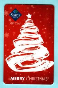 SAM'S CLUB Merry Christmas Snowy Tree 2016 Gift Card ( $0 ) | eBay