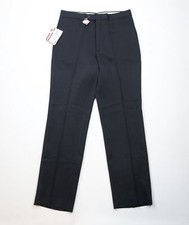 Deadstock Vintage 70s Streetwear Mens 36x34 Knit Wide Leg Chino Pants Black USA