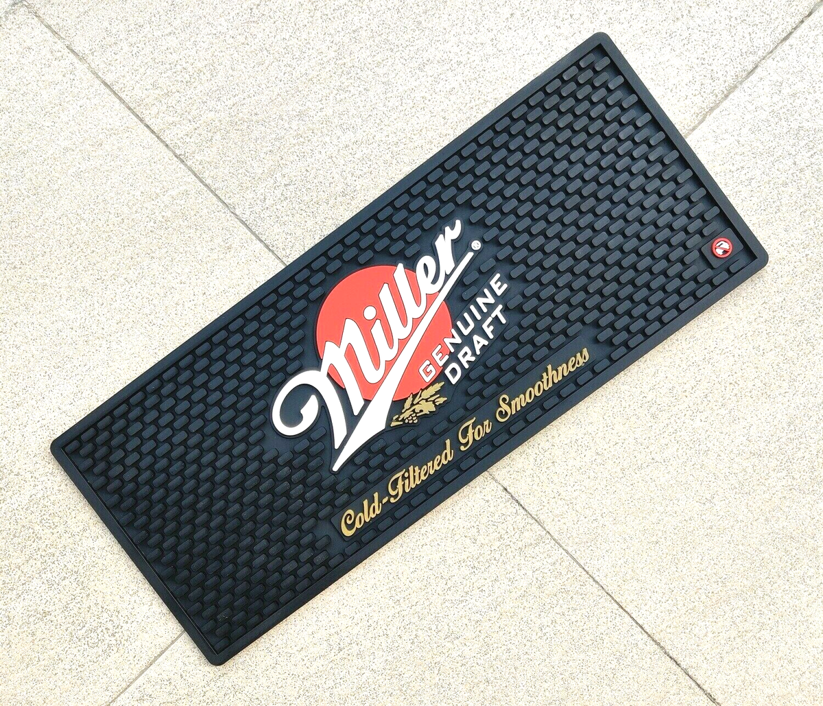 Miller シルバーエッジテーブル 600 (60x60x74cm) Miller GENUINE DRAFT bar mats drip mat spill mat bar runner beer