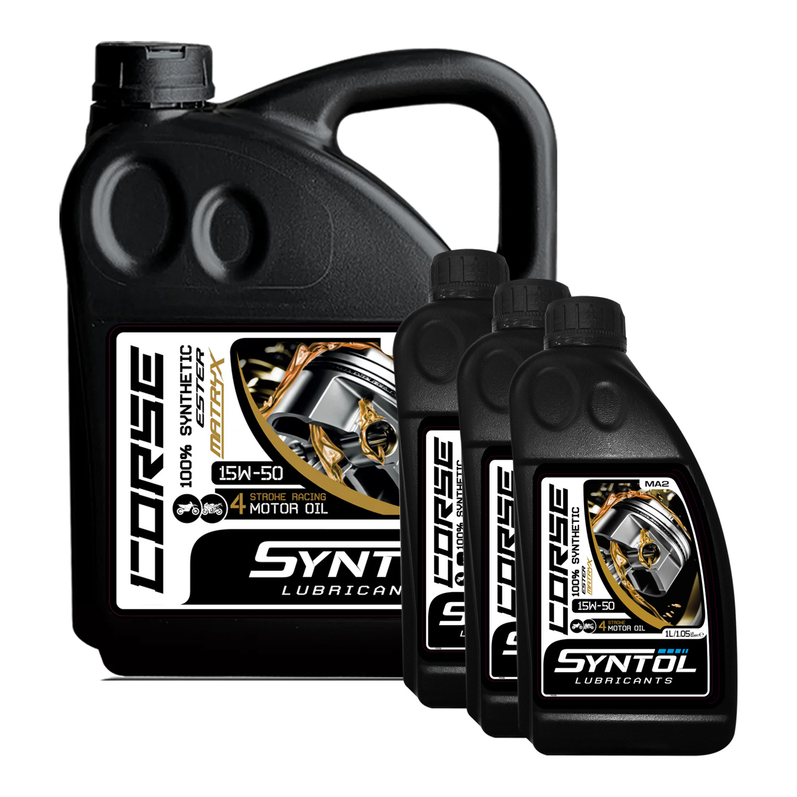 Syntol Motorcycle Motorbike Corse 4T 15W-50 Fully Synthetic Oil 7L