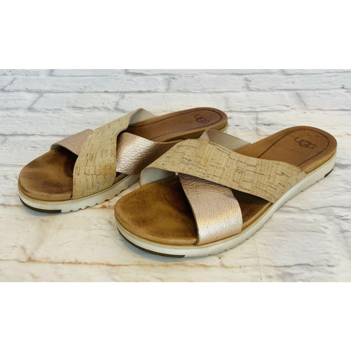 Ugg kari sandals rose gold sales