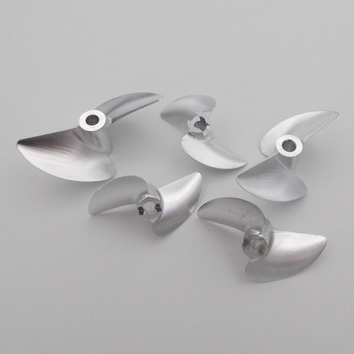 Eje de 4 mm 2 palas hélice de metal de aluminio 30 mm-45 mm para motor de barco de carreras de radiocontrol - Imagen 7 de 9