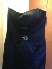 VEROMIA VRB71557 Jewelled PROM Evening Bridesmaid DRESS Blue Satin Fishtail NEW