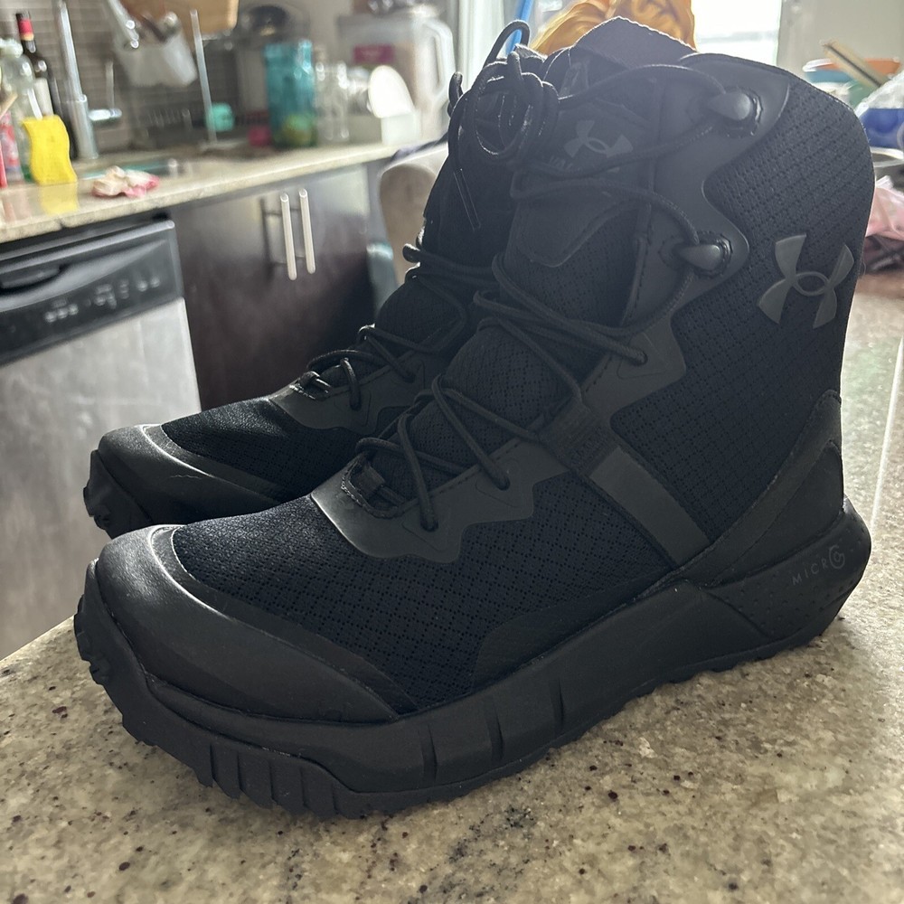 Under Armour Womens Micro G Valsetz Tactical Boots Sz 7.5 Black 3023744 001 New