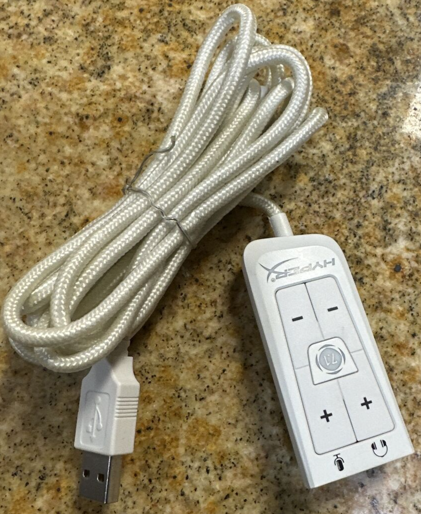 Kingston HyperX Cloud II DSP USB Sound Card 7.1 Surround Sound Cloud WHITE