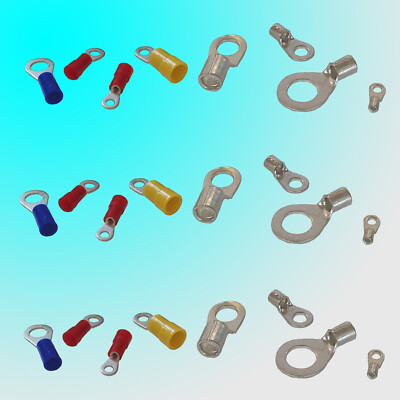 Ringkabelschuhe M3 - M12 isoliert unisoliert 0,5 - 95mm²  blank Kabelschuhe Ring