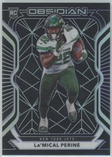 2020 Panini Obsidian Electric Etch Purple #135 La'Mical Perine Jets RC 033/100