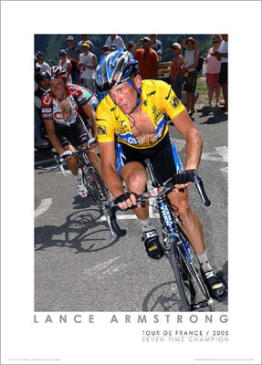 LANCE ARMSTRONG Tour de France 2005 GOODBYE BASSO Premium Cycling 20x28 POSTER