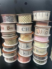 21 New Full Rolls Bobbin Ribbon Assorted Sizes  Patterns Scrapbooking