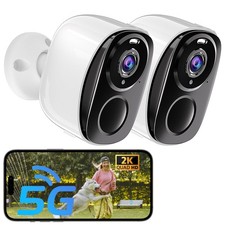 2Pack 5G 2.4G Security Cameras Wireless Outdoor ,2K Camera for Home Security ...