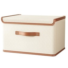 Foldable Oxford Fabric Storage Box with Flip Top for Clothes and Other Items