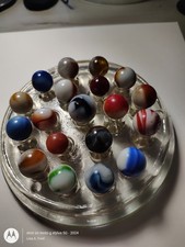 Vintage Marbles Lot of 19 Akro Agate Peltier Vitro Alley Estate Find WOW LOOK 