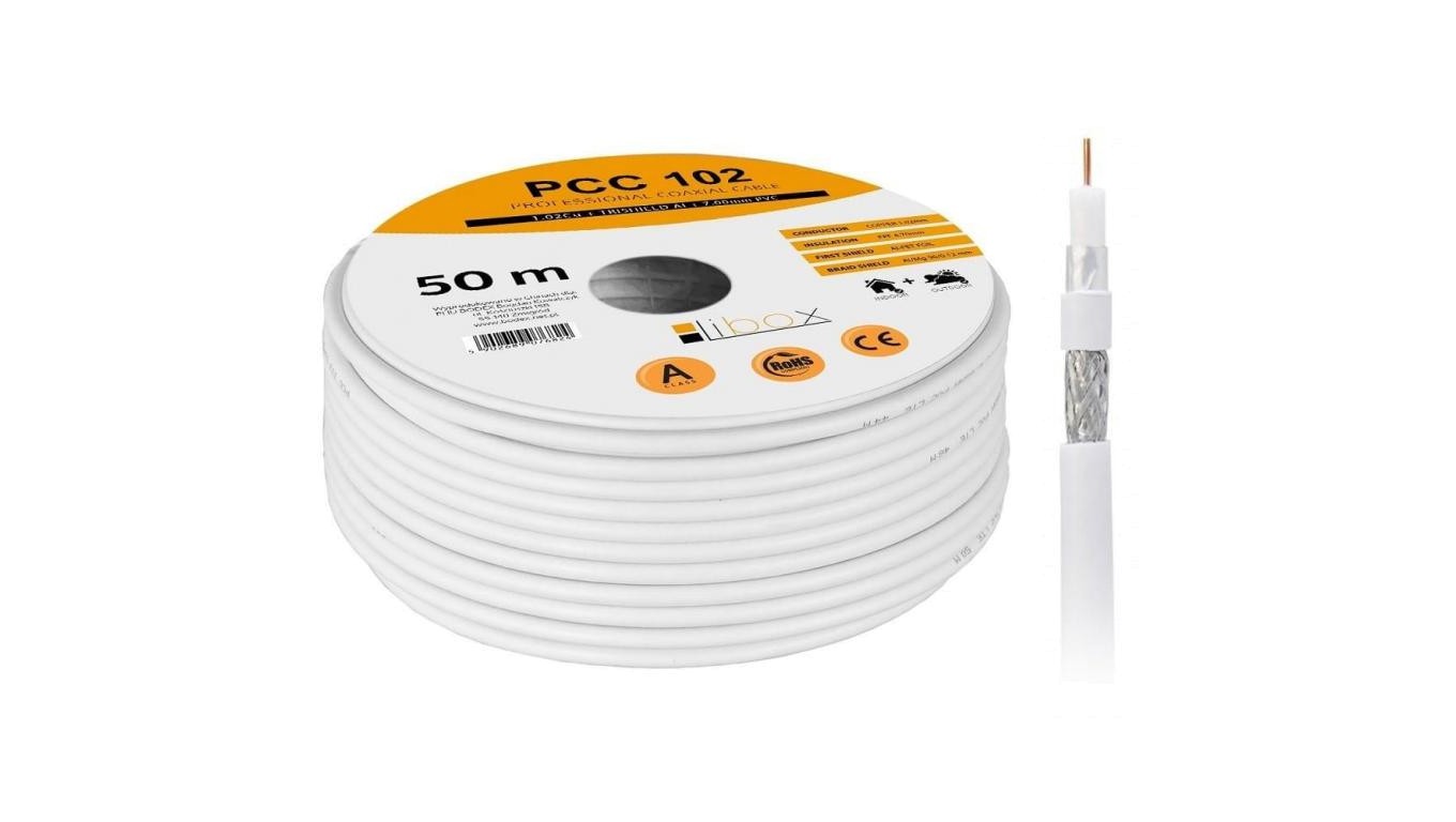 5902689076824 Кабель для подключения RG6U 50 М LIBOX PCC102-50 LIBOX 8290₽
